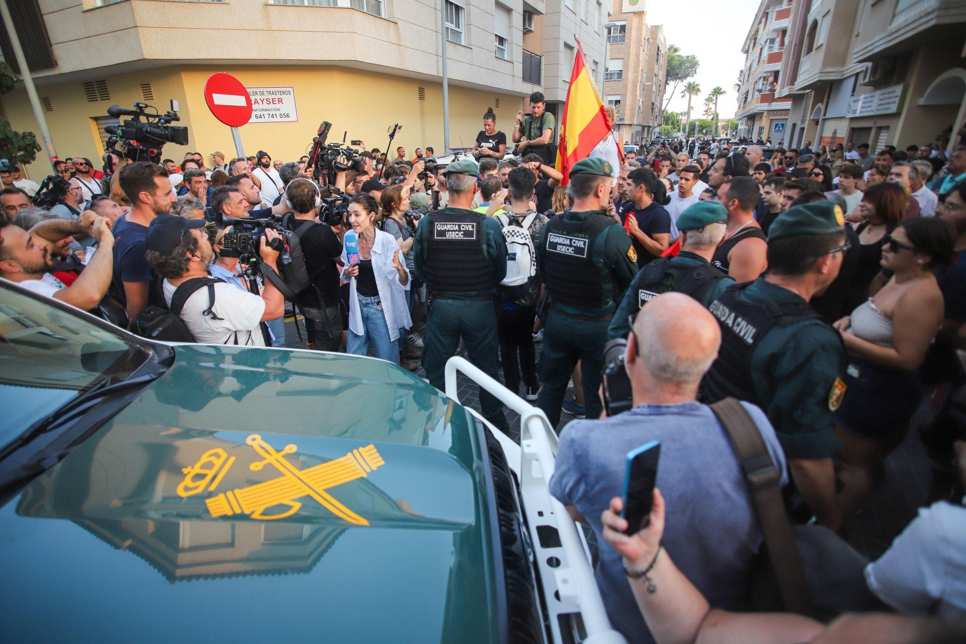 Grupos ultras devuelven la tensión a Torre Pacheco este martes con una protesta a medio gas