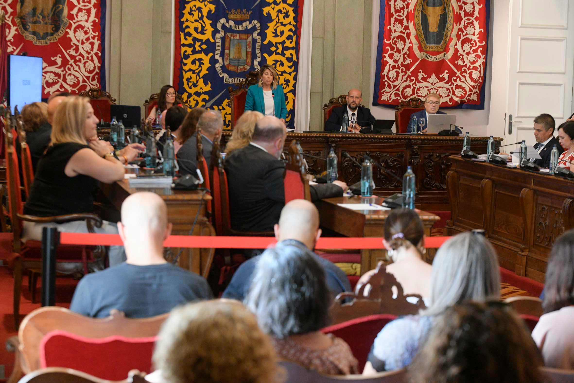 El pleno del Ayuntamiento de Cartagena este jueves, en imágenes