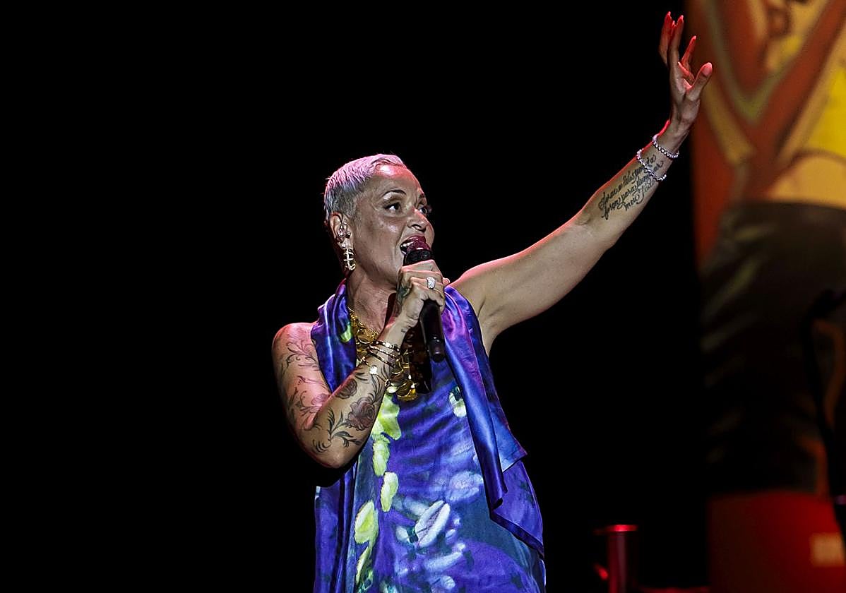 Mariza, este viernes, durante su actuación.