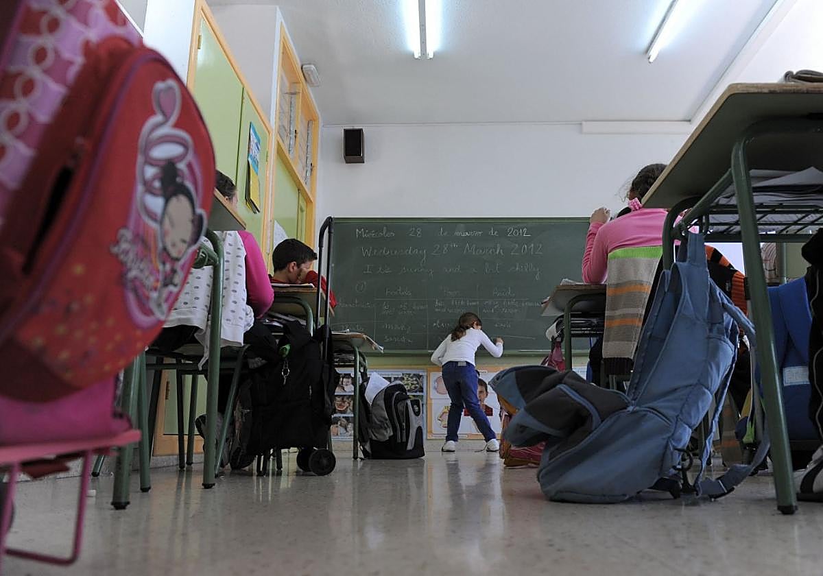 Alumnos del colegio Vicente Medina, de la Orilla del Azarbe.