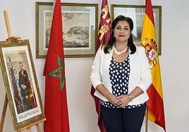 Sanaa Merouah, en las oficinas del Consulado de Marruecos en Murcia este viernes.