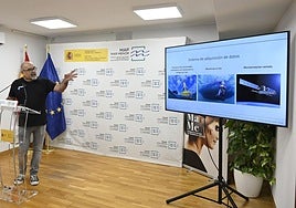 La rueda de prensa de la Comisionada del Ciclo del Agua y Restauración de Ecosistemas este miércoles.