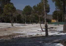 Vista de los terrenos de la Balsa San Agustín, ayer.