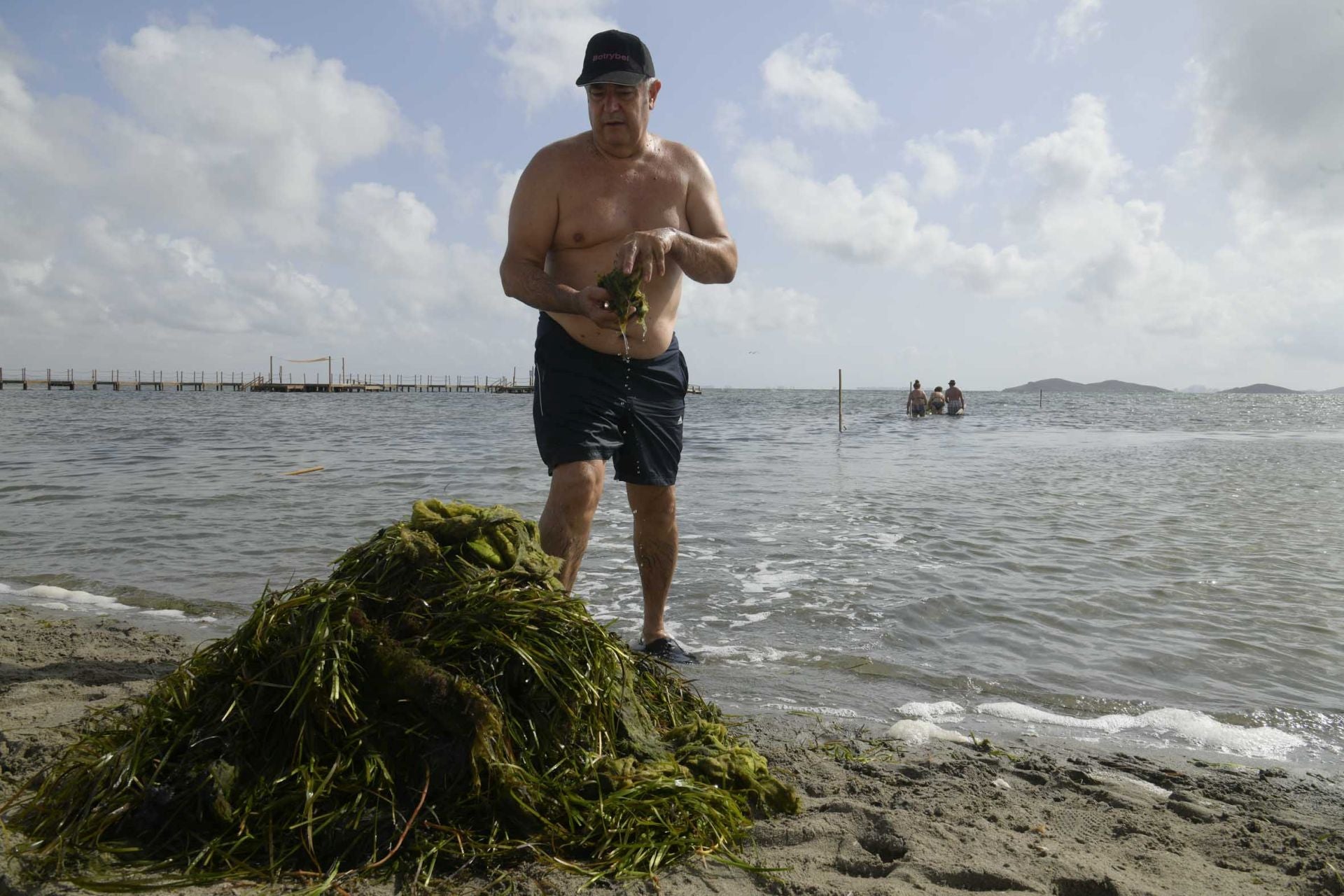 Los vecinos de Los Urrutias y Punta Brava retiran ova de las playas