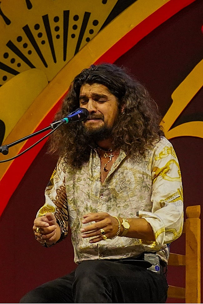 Israel Fernández, durante su actuación en Lo Ferro.