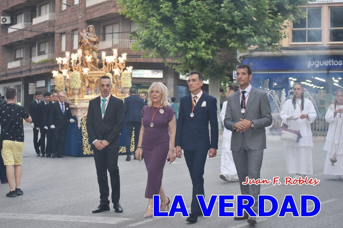 Imágenes del traslado de la Virgen de las Maravillas para abrir el Año Jubilar en Cehegín