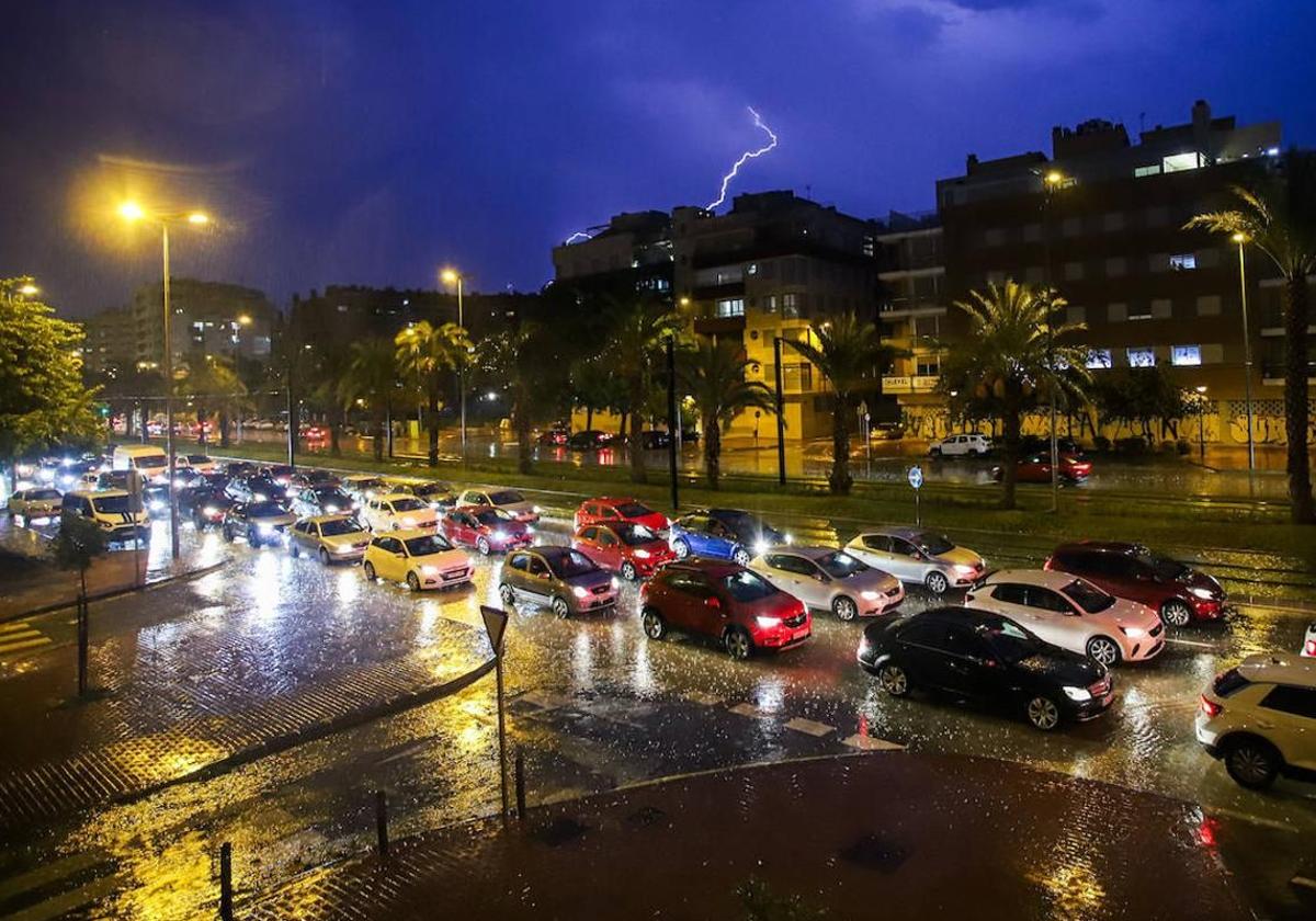 Tormentas en la Región de Murcia, en una imagen de archivo.