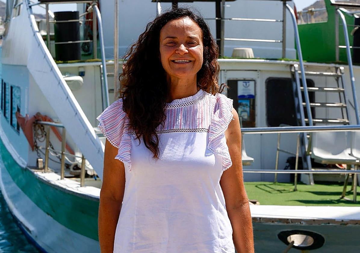 Juani Ponce, en el puerto de Águilas.