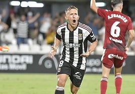 De Blasis, en un partido contra el Zaragoza de 2022.