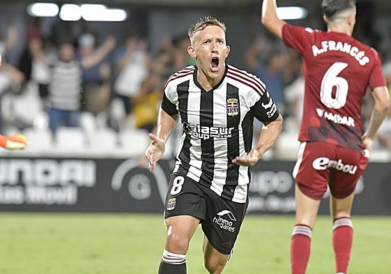 De Blasis, en un partido contra el Zaragoza de 2022.