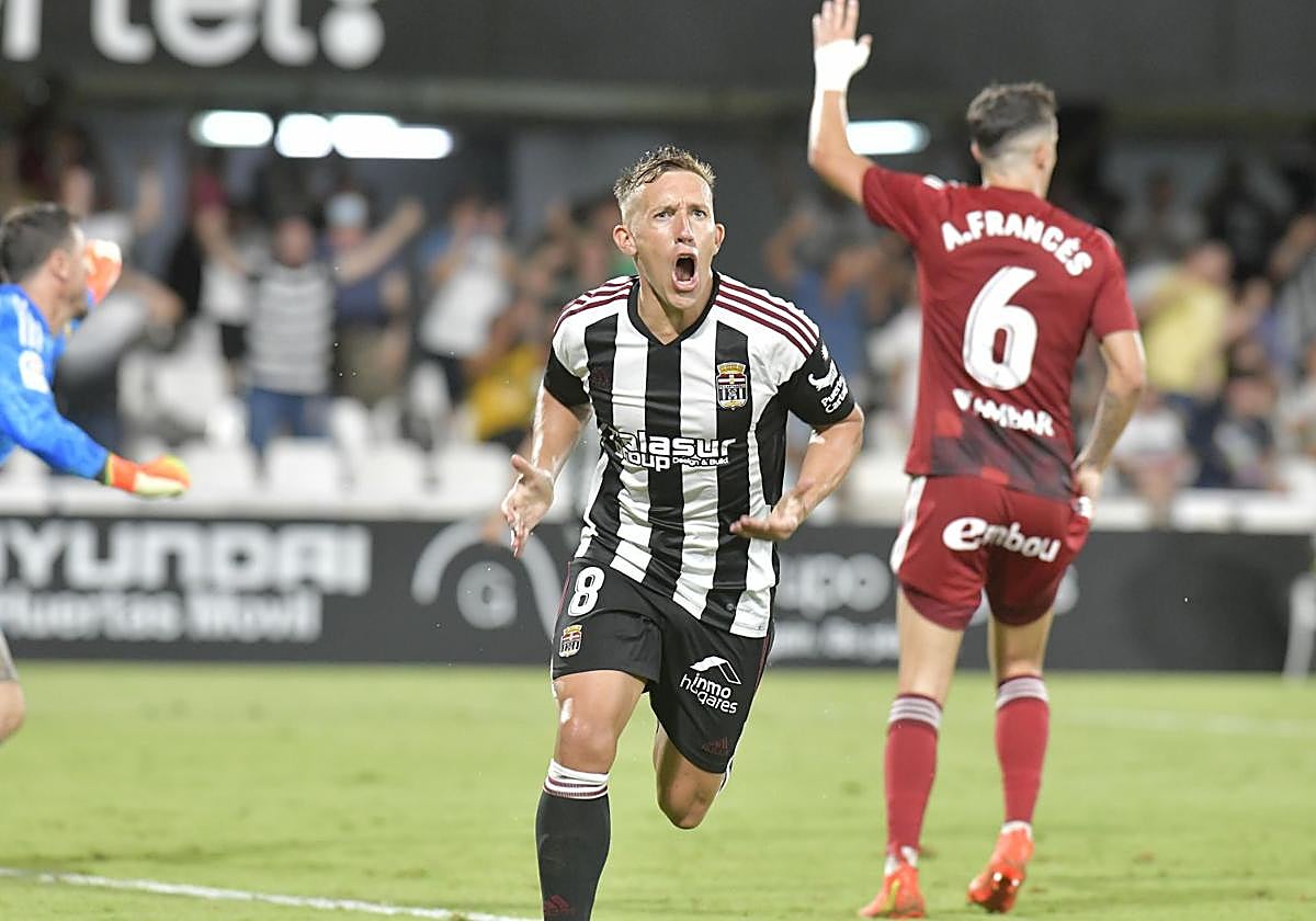 De Blasis, en un partido contra el Zaragoza de 2022.