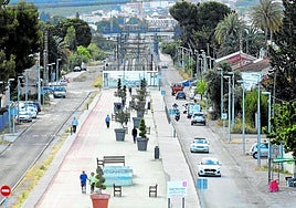 Tramo soterrado cerca de Ronda Sur.