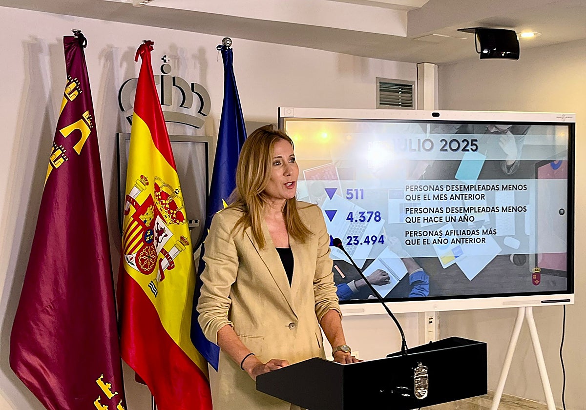 Marisa López Aragón, durante su comparecencia de ayer.