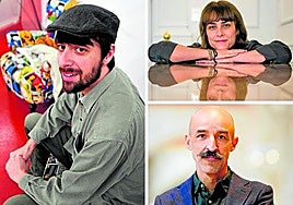 David Uclés, Sara Mesa y Jesús Carrasco.