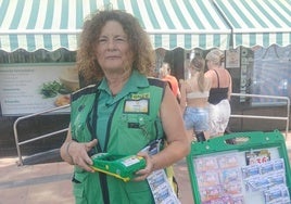 Imagen de María del Mar Martínez, vendedora del cupón premiado.