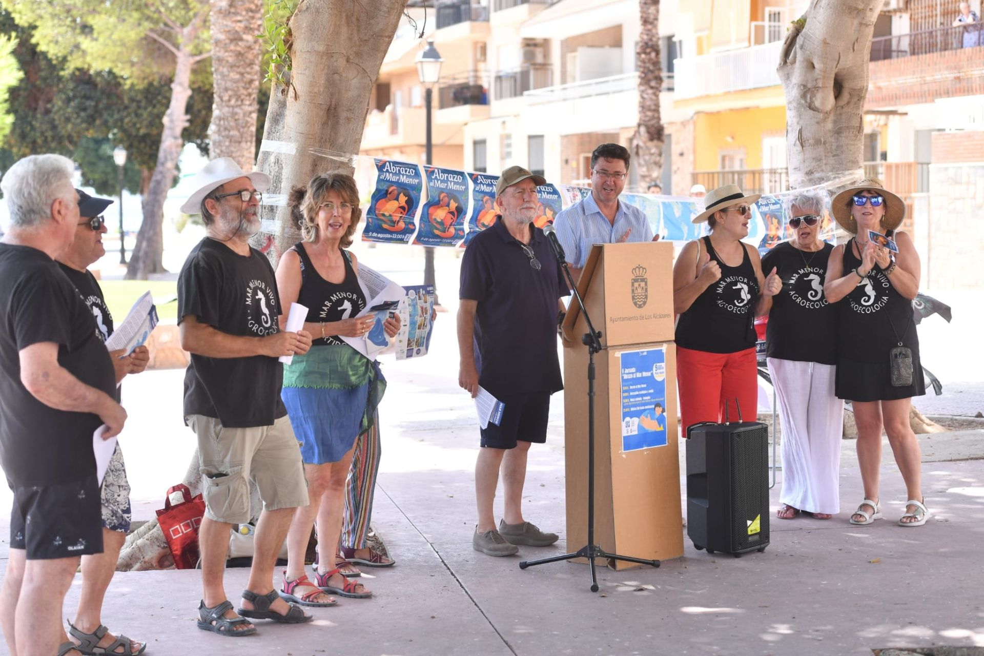 Presentación del abrazo al Mar Menor, que se celebrará este sábado.