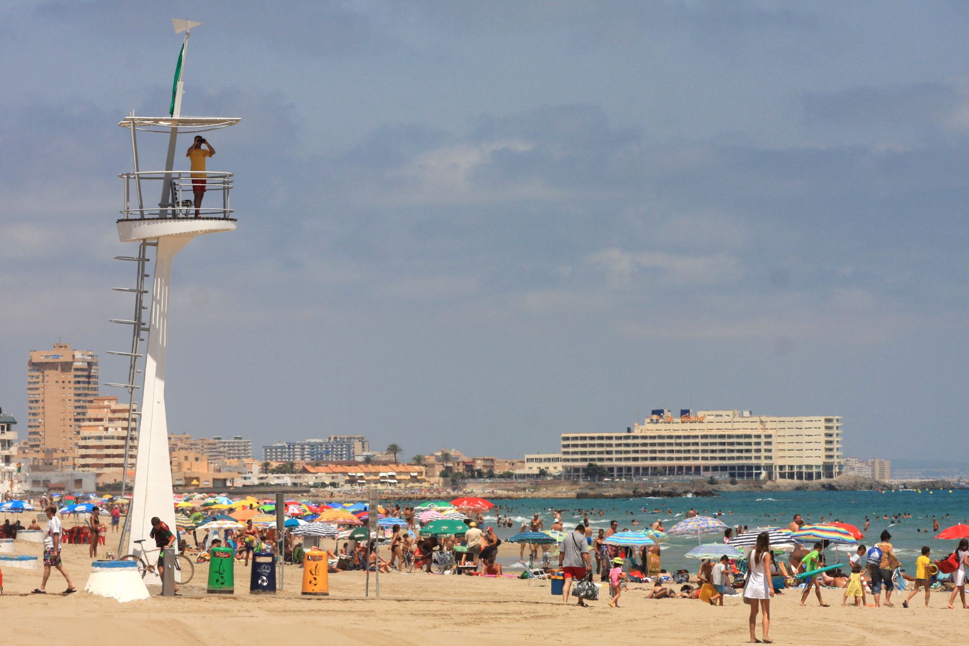 Izan la bandera verde en una playa de La Manga.