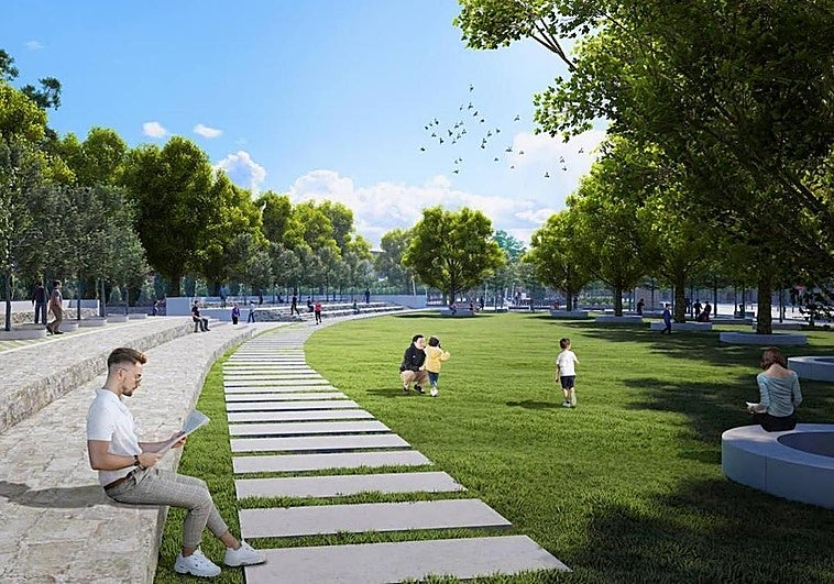 Recreación digital del Parque Metropolitano Oeste.