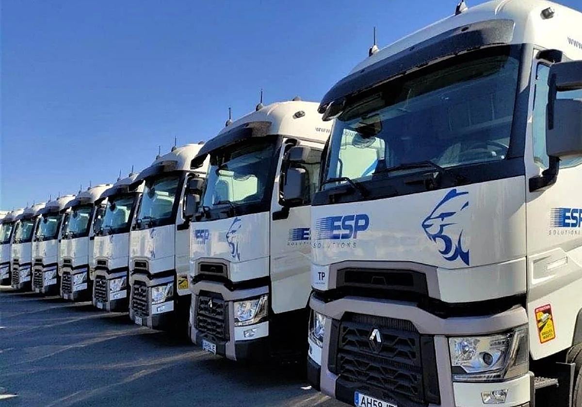 Flota de camiones de la empresa.