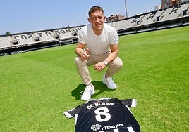 Pablo De Blasis, este jueves, en el Cartagonova.