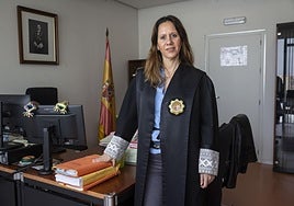 María del Mar Gómez, en su despacho de los juzgados.
