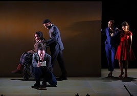 El reparto del montaje 'Los dos hidalgos de Verona', en el Auditorio del Parque Almansa de San Javier, en la Noche de LA VERDAD.