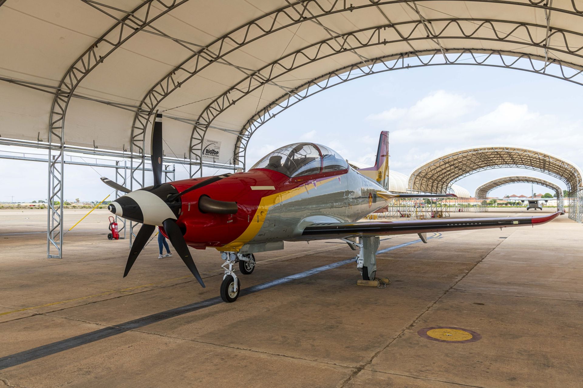 En imágenes, la puesta a punto en la Academia General del Aire antes de la llegada de la Princesa Leonor