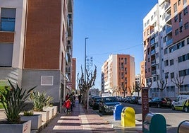 Una de las calles de la urbanización Joven Futura.