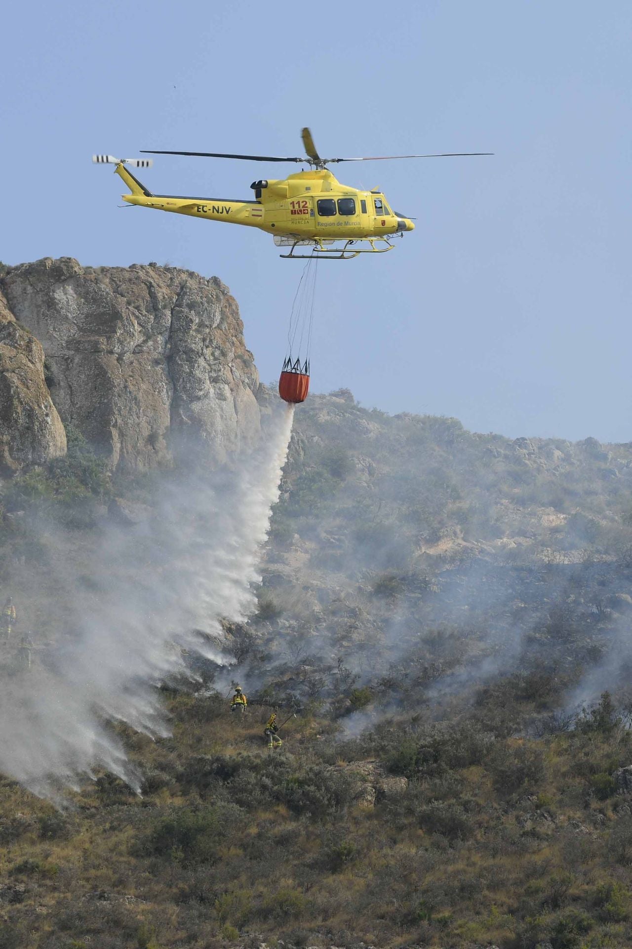 Las imágenes del incendio del Cedacero en Cartagena