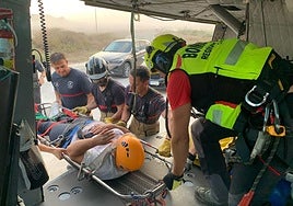 El rescate de la senderista en Águilas.