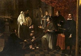 Parte de la obra 'Apariciones de la Virgen de Guadalupe', de Senén Vila.