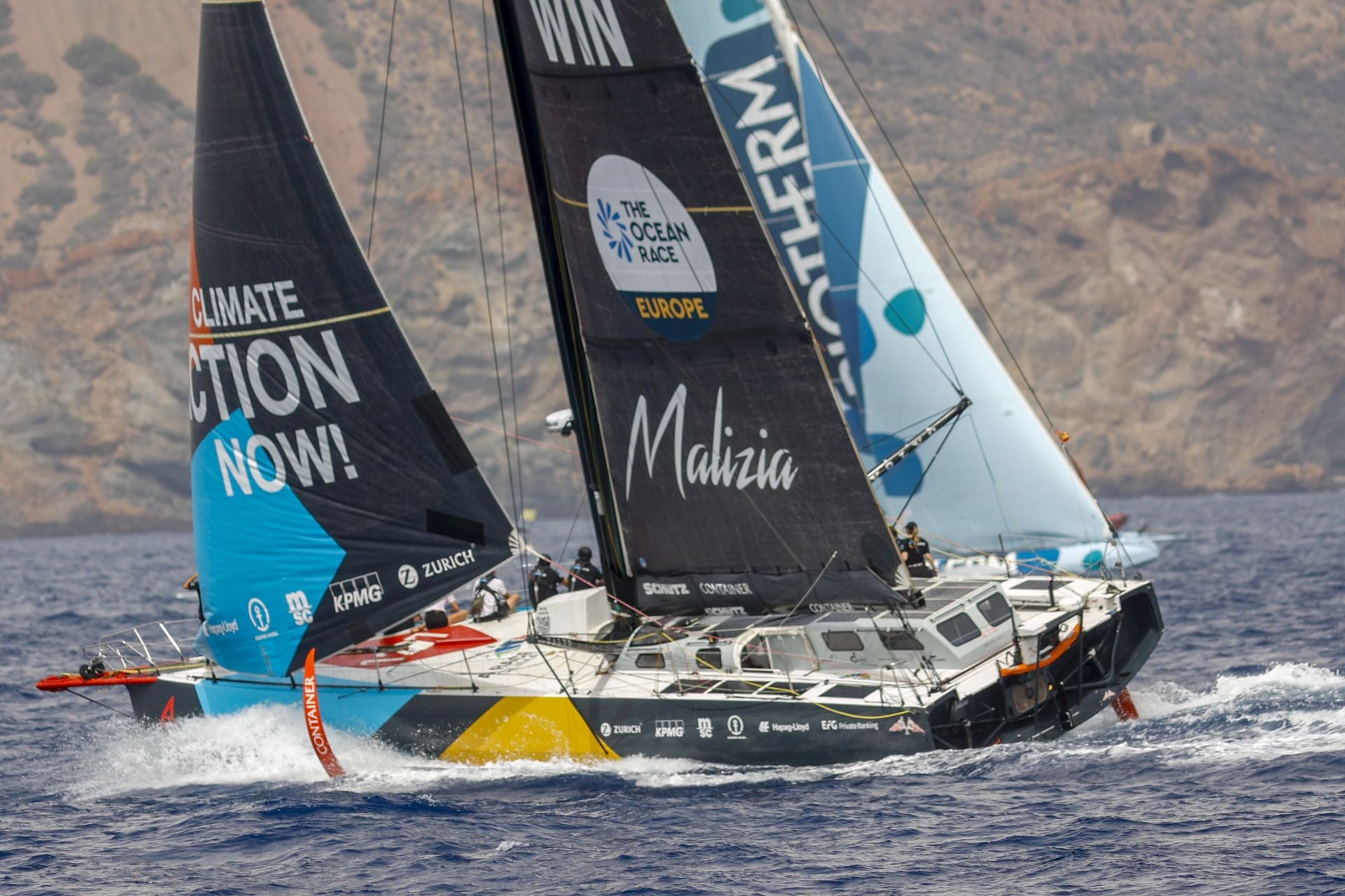 En imágenes, exhibición de una milla náutica de la Ocean Race en Cartagena