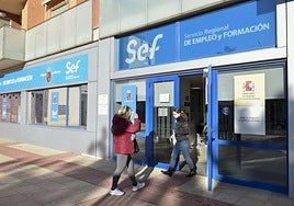 Oficinas del Sef en Murcia en una imagen de archivo.