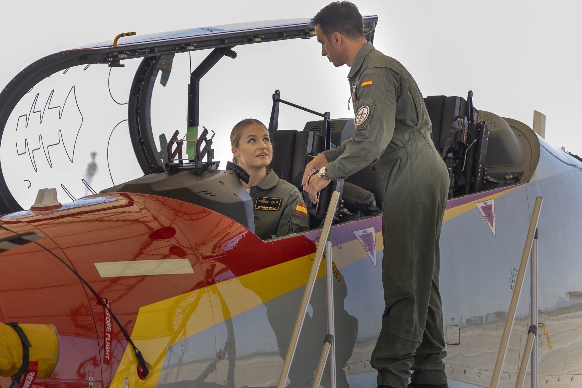 La llegada de la Princesa Leonor a la AGA de San Javier, en imágenes