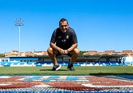 Adrián Hernández, el pasado jueves, en el entrenamiento del Águilas en El Rubial.