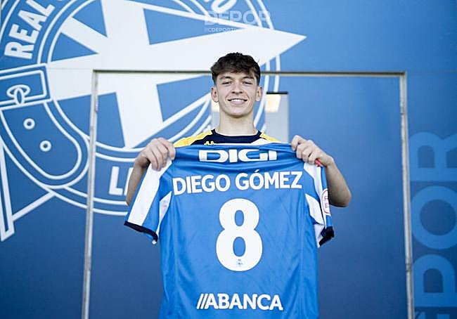 Diego Gómez, la pasada Navidad cuando volvió al Deportivo.