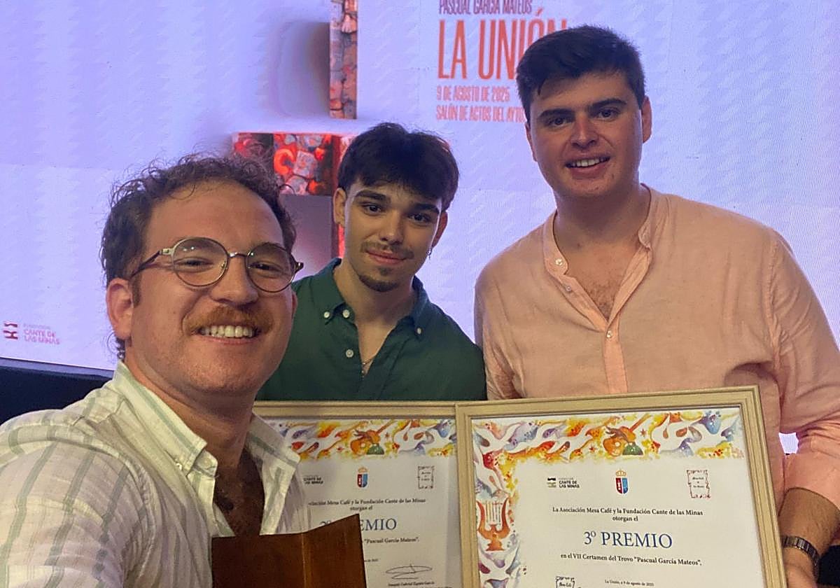 Juan Diego Celdrán, Tomás Parra y Miguel Ángel Sánchez.