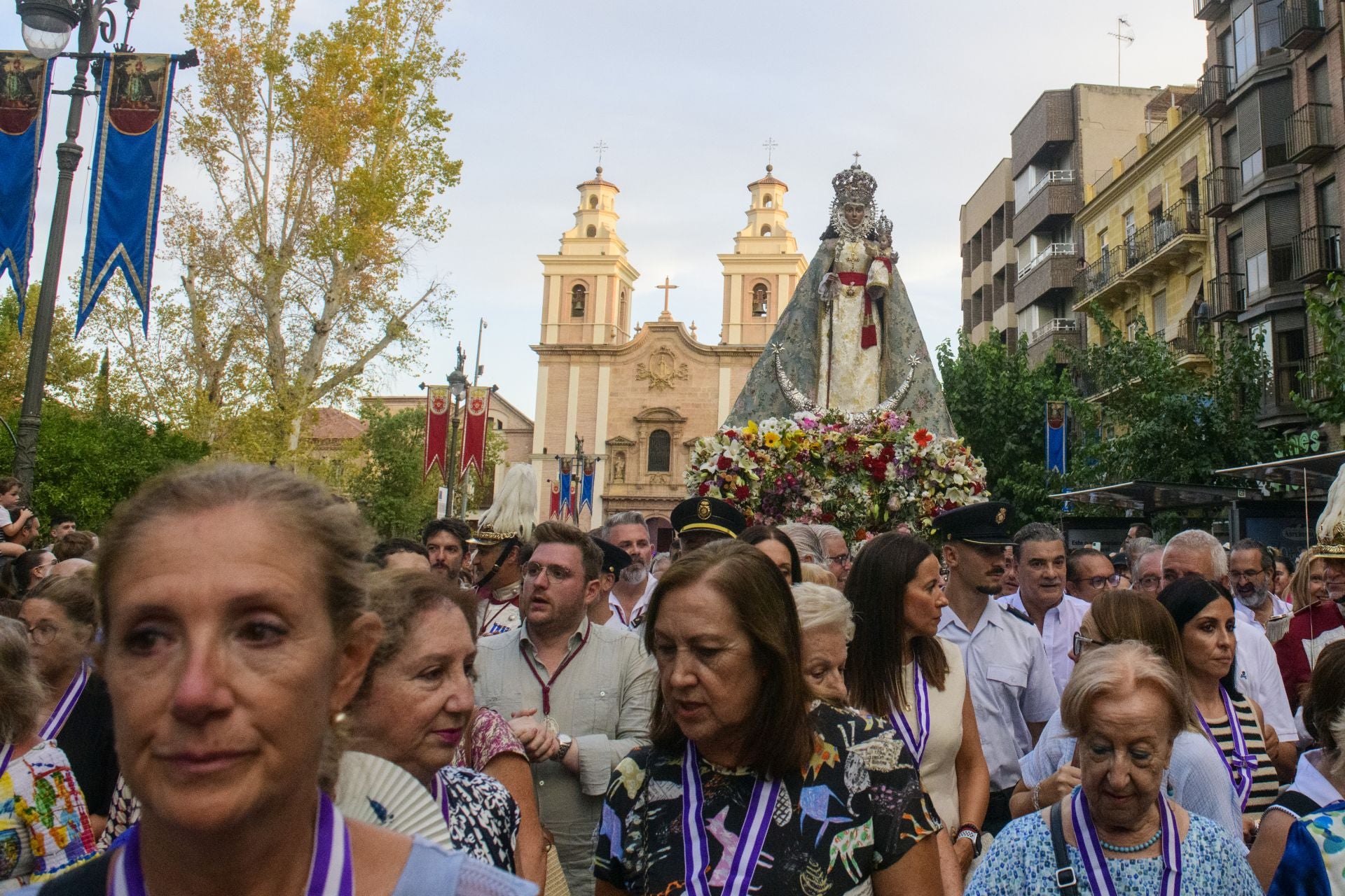 Las imágenes del recibimiento en Murcia a la Virgen de la Fuensanta