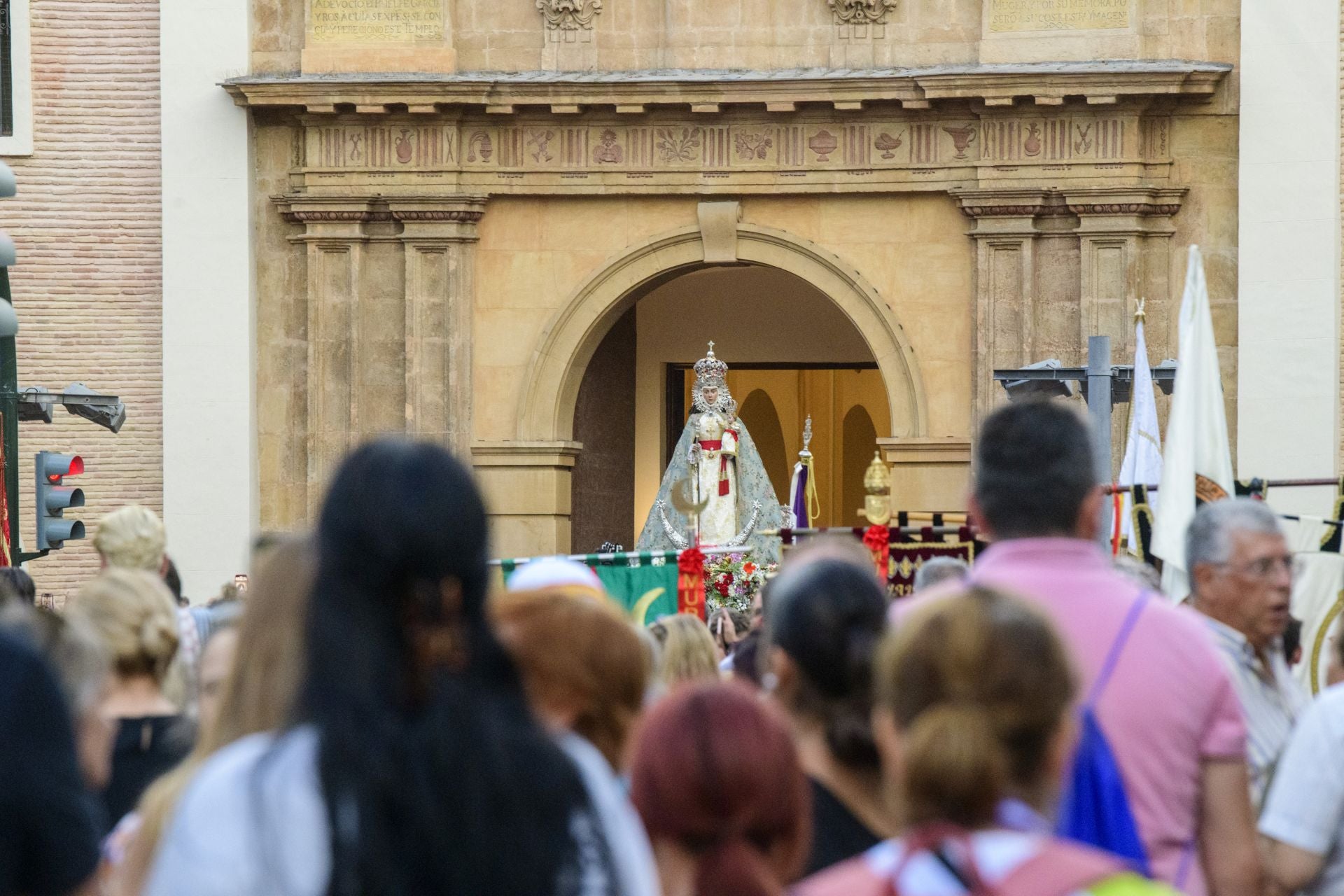 Las imágenes del recibimiento en Murcia a la Virgen de la Fuensanta