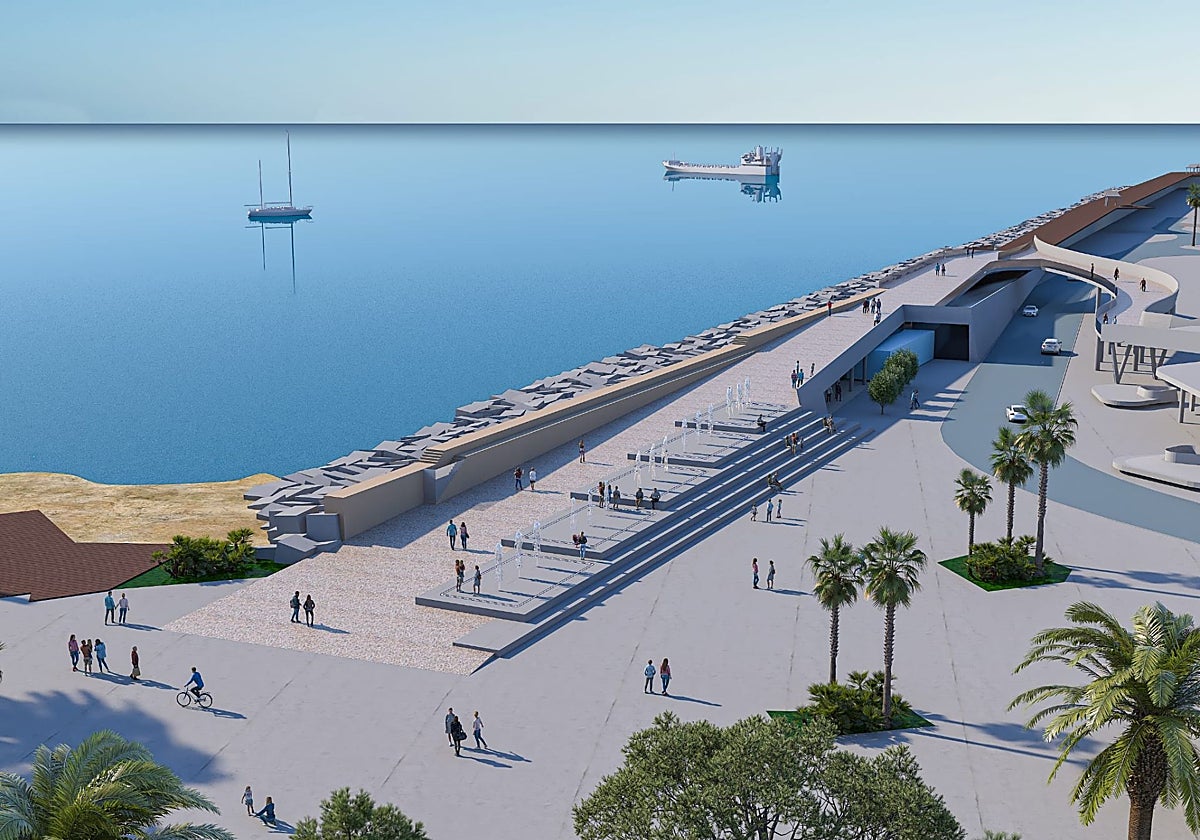 Recreación de la zona del puerto del Torrevieja donde se realizarán las obras.