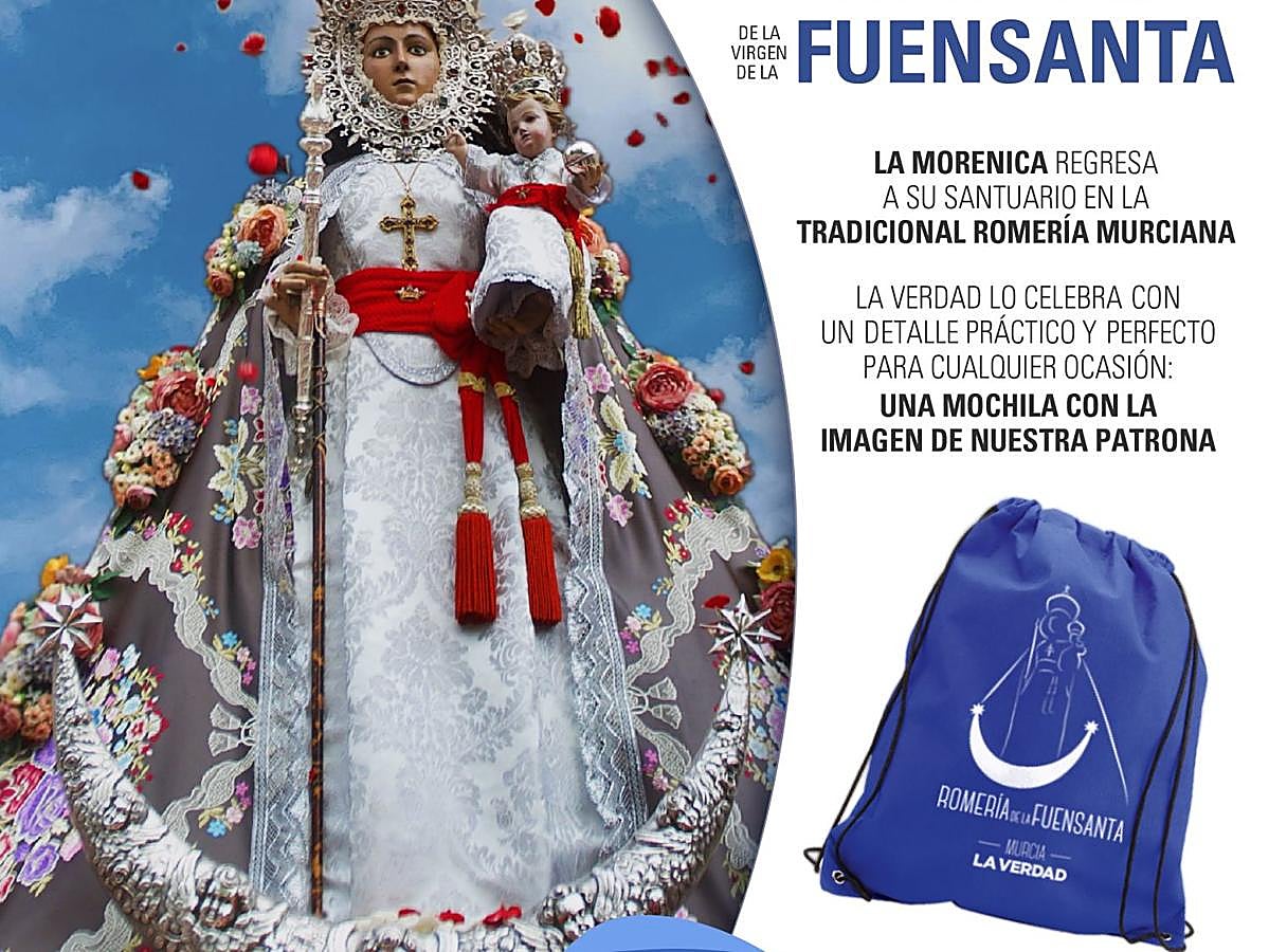 Mochila nevera de la Fuensanta que podrás conseguir con LA VERDAD este martes.