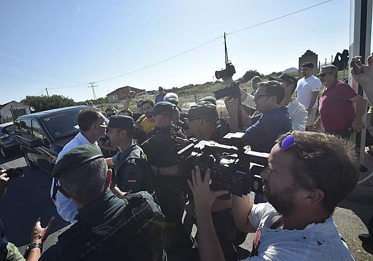 Momentos de tensión, este miércoles, en Santa Cruz.