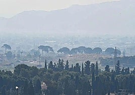 Polvo sahariano en Murcia, en una imagen de archivo.