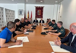 Reunión mantenida este jueves en Torre Pacheco para coordinar el dispositivo de seguridad de cara a las fiestas patronales.