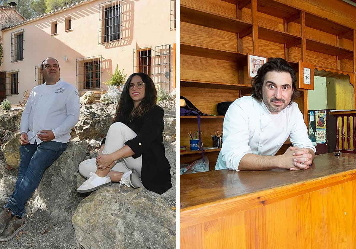 Salvador Fernández Sánchez y su mujer, Eva Gil; y Samuel Ruiz.