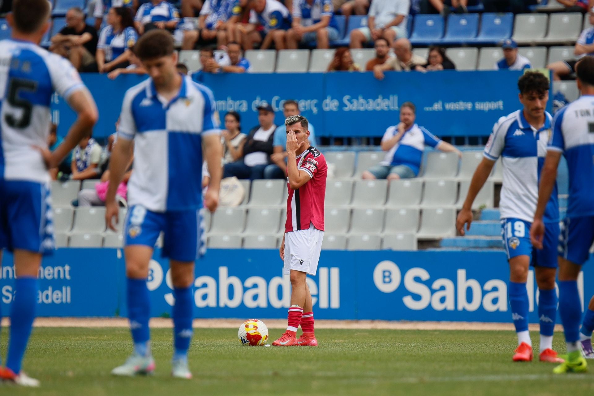 El partido suspendido entre Sabadell y Cartagena, en imágenes