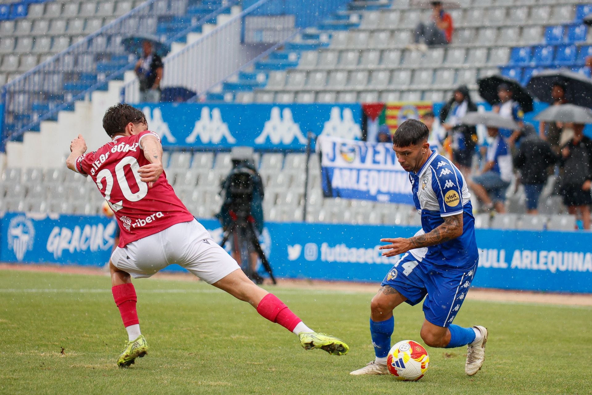 El partido suspendido entre Sabadell y Cartagena, en imágenes