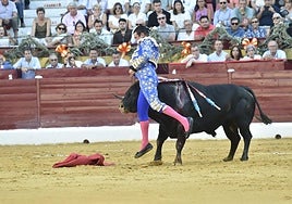 Cogida de Manzanares en el coso de La Condomina.