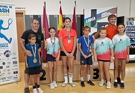 El Open Regional Junior de Squash congrega a 131 menores en el CD Felipe VI en el 25º aniversario del Club Squash Lorca
