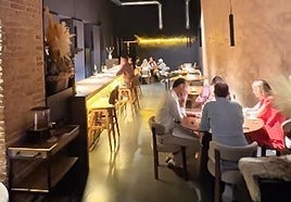 El interior del nuevo local del restaurante Frases